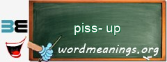 WordMeaning blackboard for piss-up